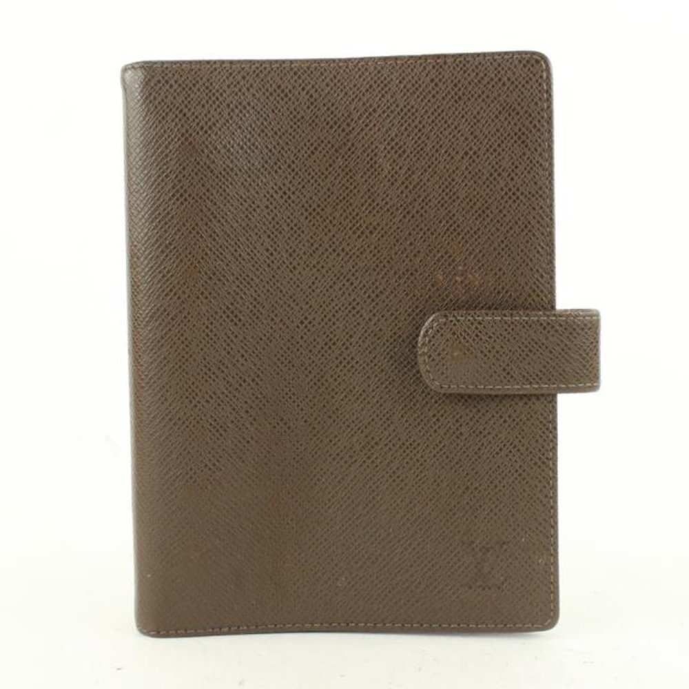 Louis Vuitton Brown Taiga Leather Small Ring Agend